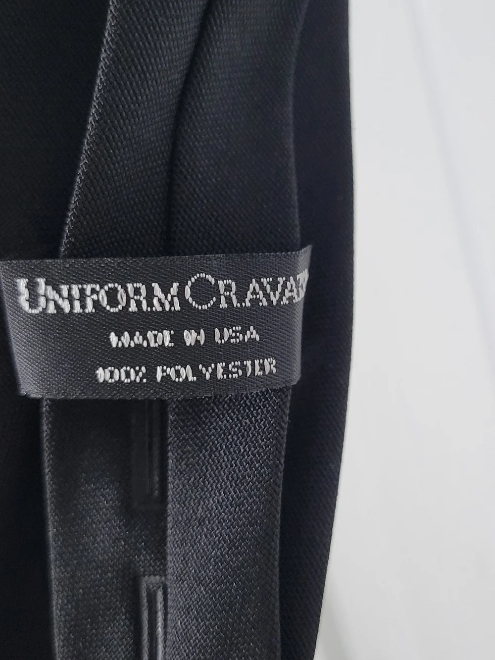 Uniform Cravats Classic Black Clip On Tie